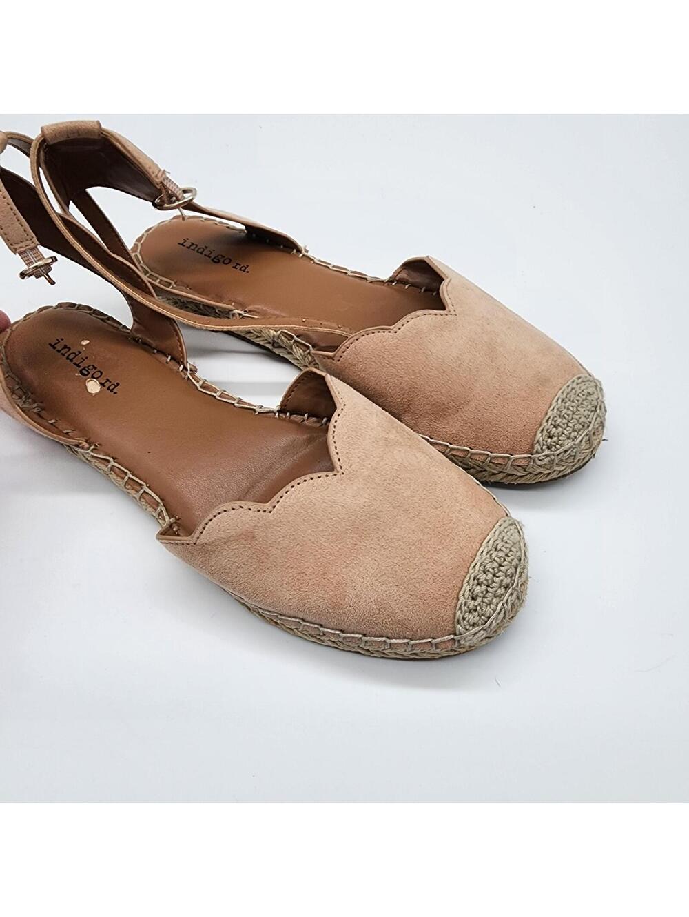 LKNW Womans Indigo suede sandals 7 m espadrilles - Picture 2 of 9